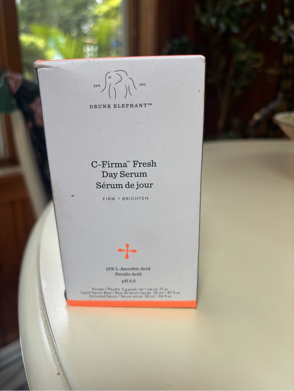 Drunk Elephant C-Firma Fresh Day Serum - White with Orange Accents